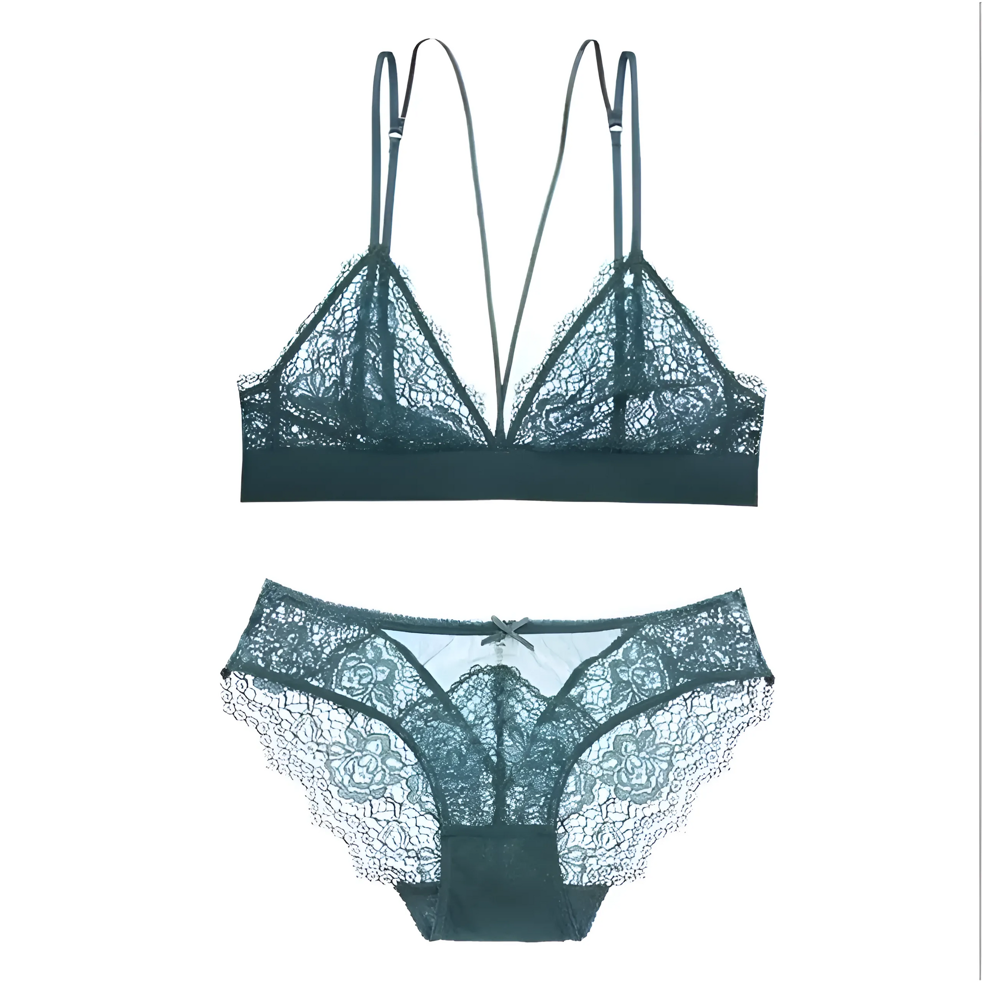 Vert Ensemble de lingerie en dentelle