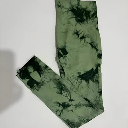 Vert Leggings pour femmes avec motif décoratif