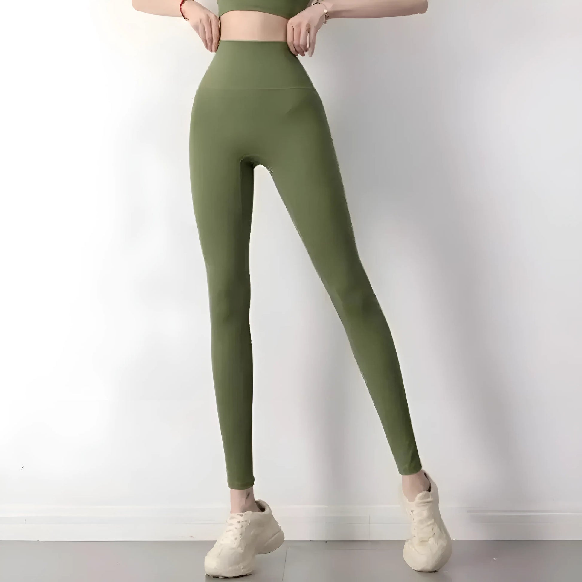 Vert Leggings pour femmes taille haute classiques