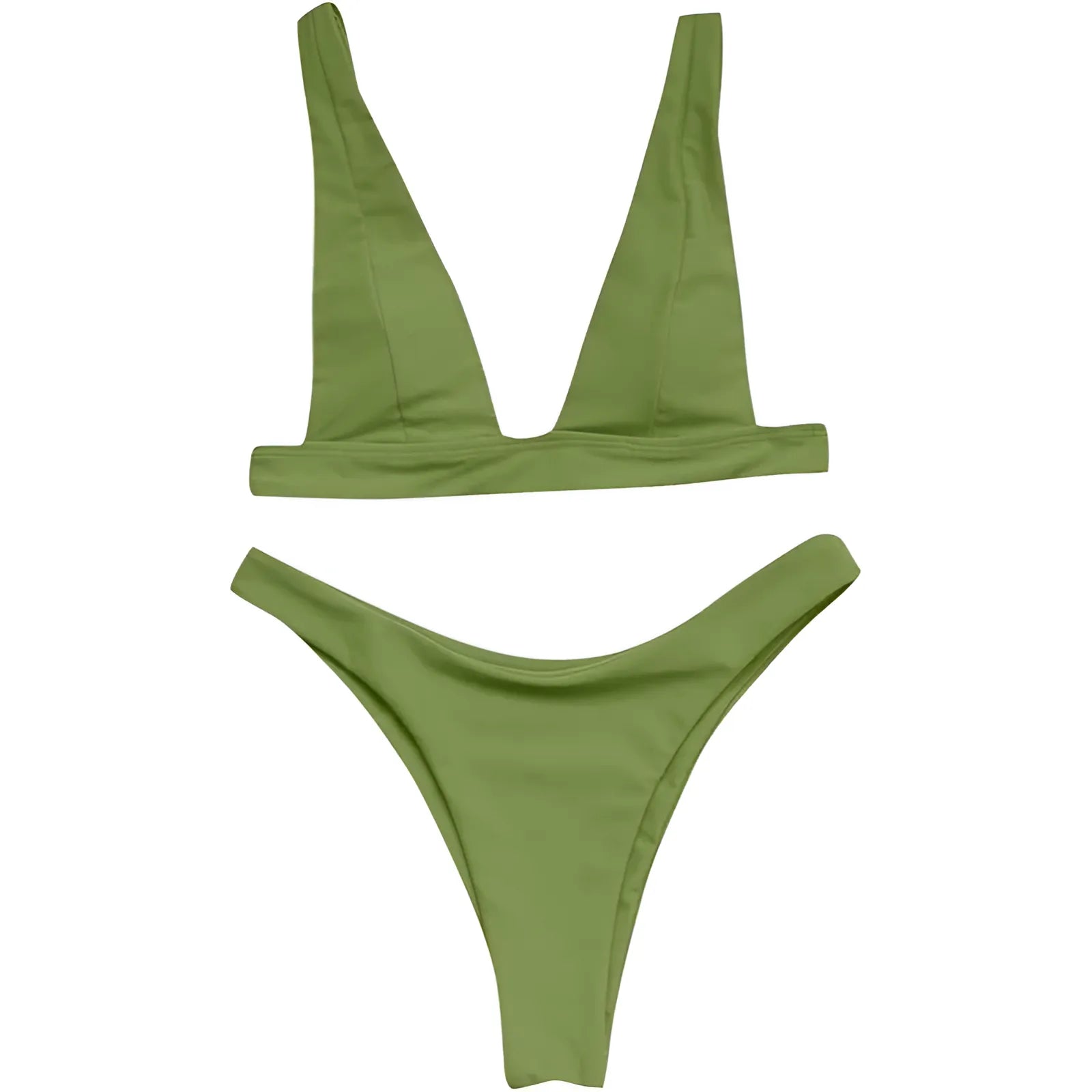 Vert Maillot de bain universel en deux pièces