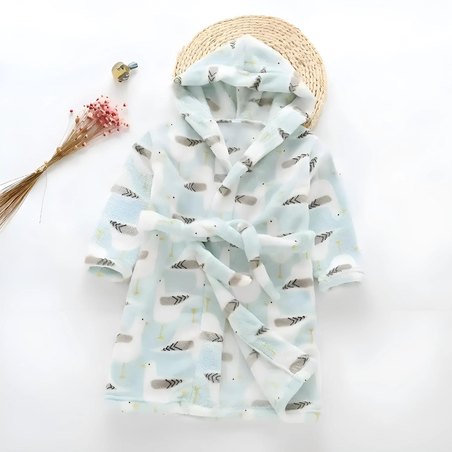 Vert Peignoir de bain à motifs pour enfants