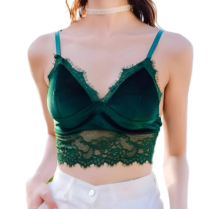 Vert Top en dentelle bralette