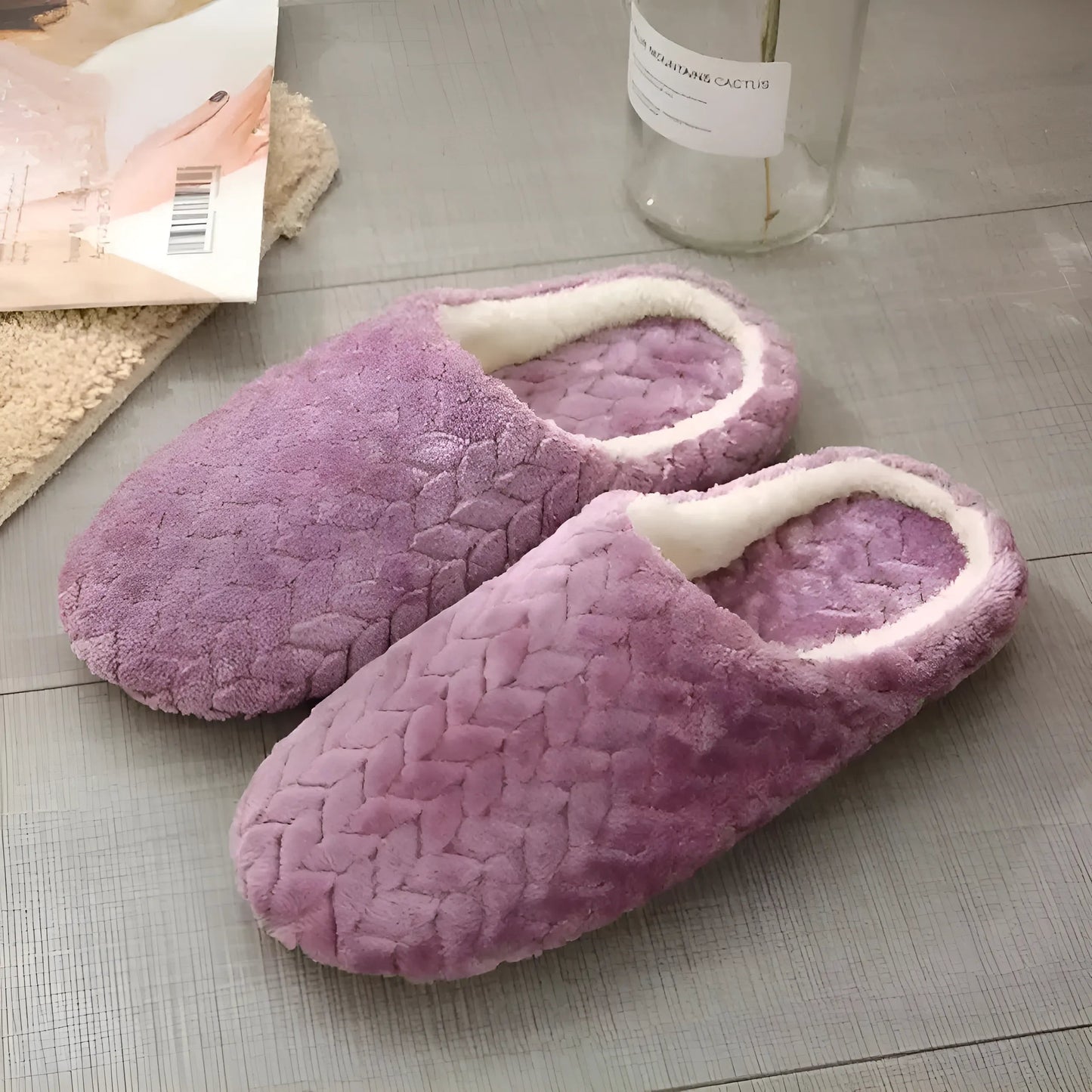Violet Chaussons tissés pour femmes