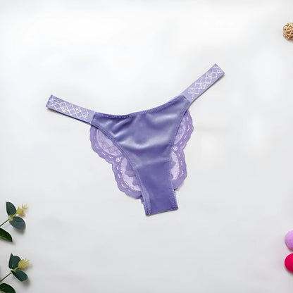 Violet Culottes en dentelle avec des bretelles brillantes