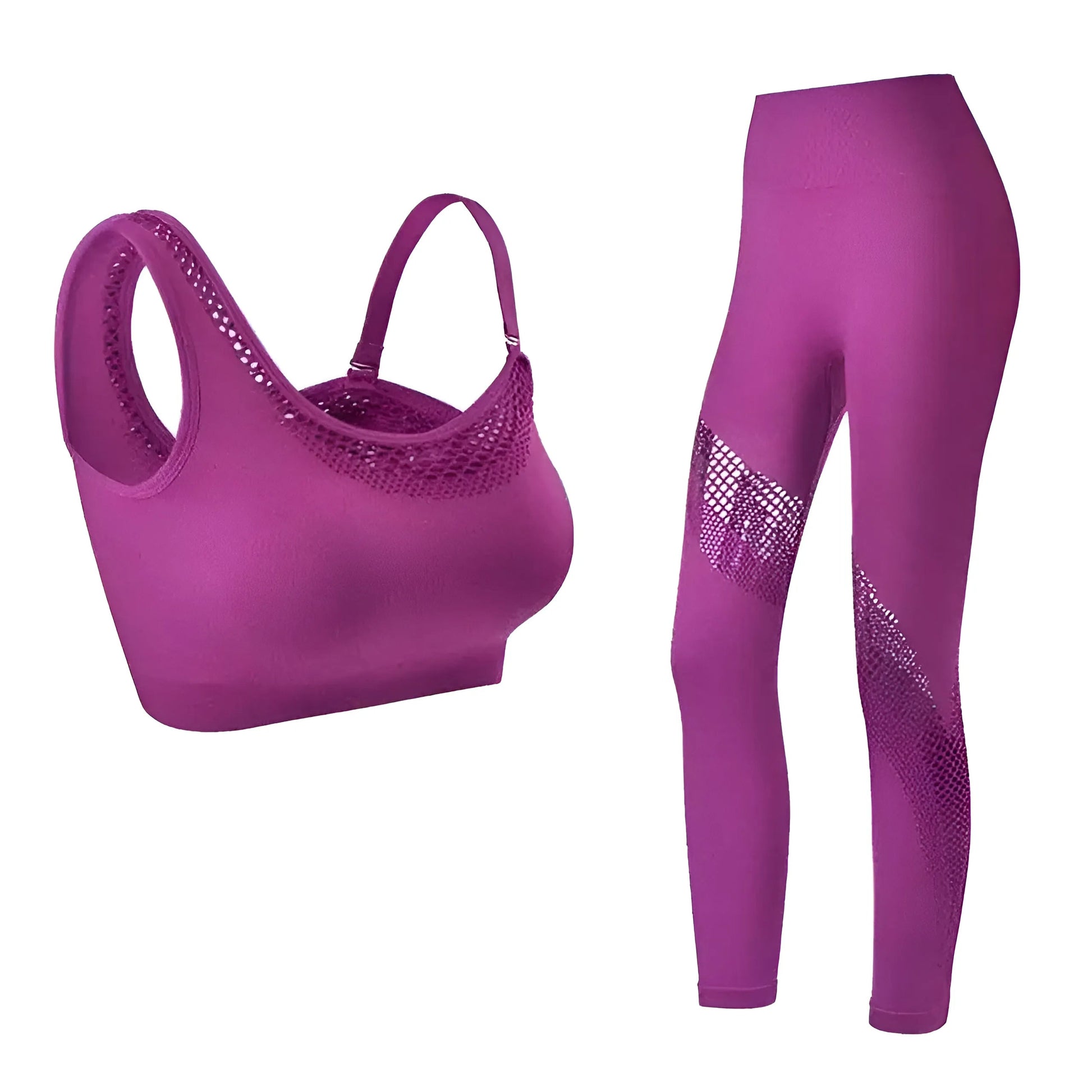 Violet Ensemble de sport à bretelles fines