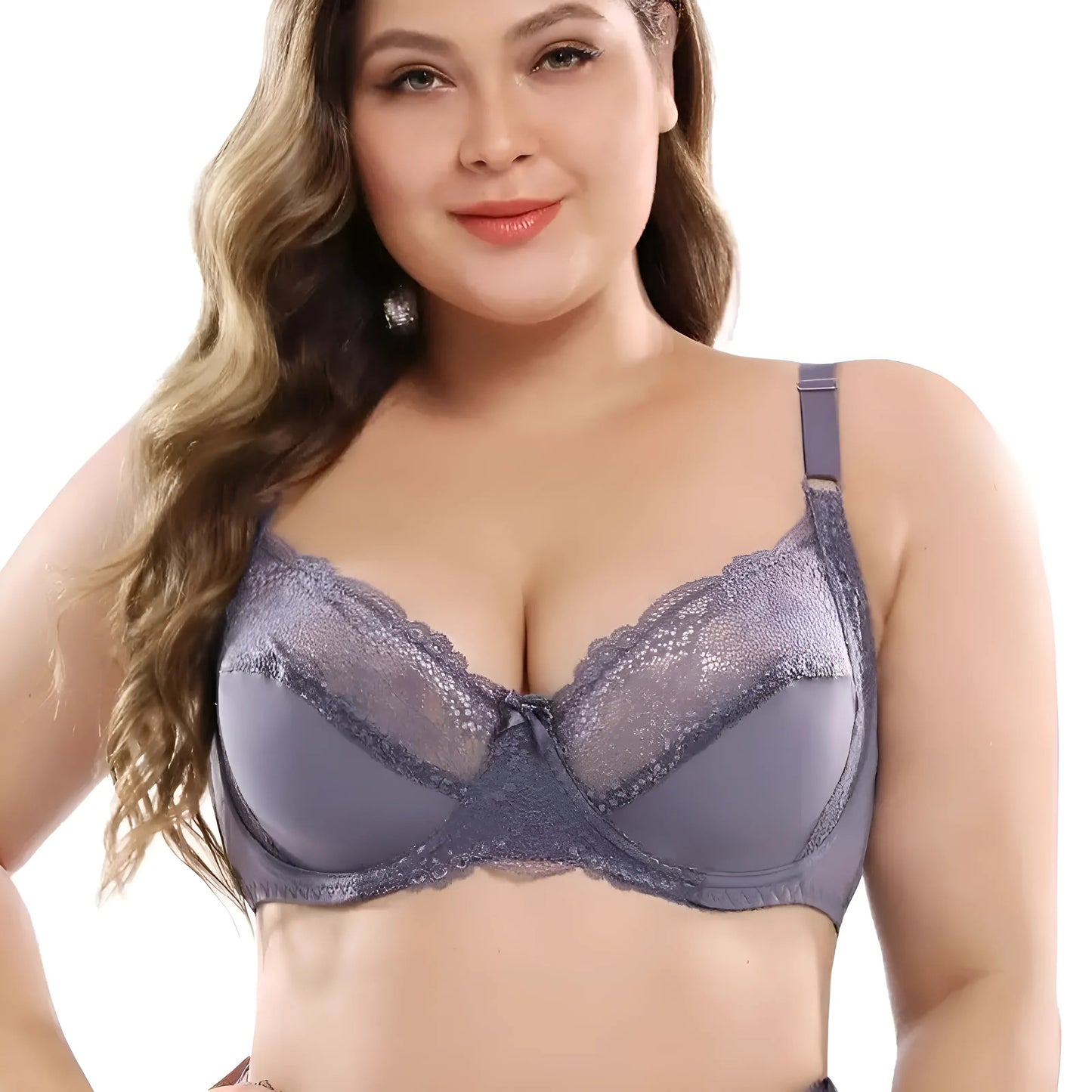 Violet Soutien-gorge en dentelle grandes tailles